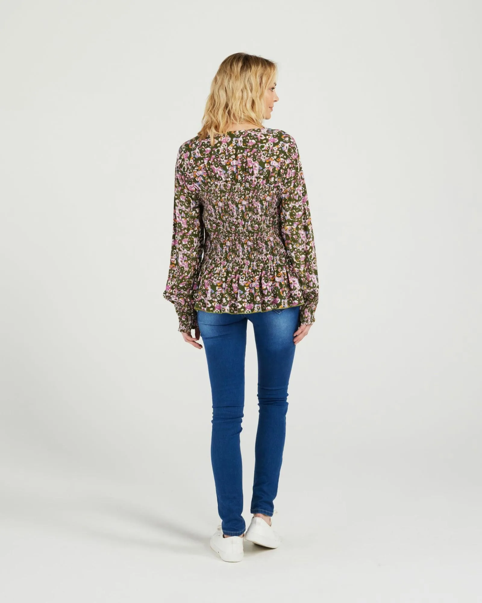 Kaia Top - Pink Ditsy