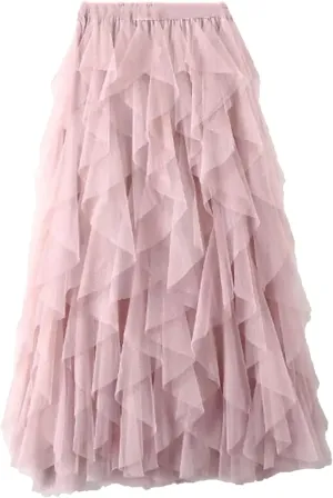 Korean Style Fashion Long Skirt Spring A Line Skirt Vintage High Waist Midi Maxi Skirt