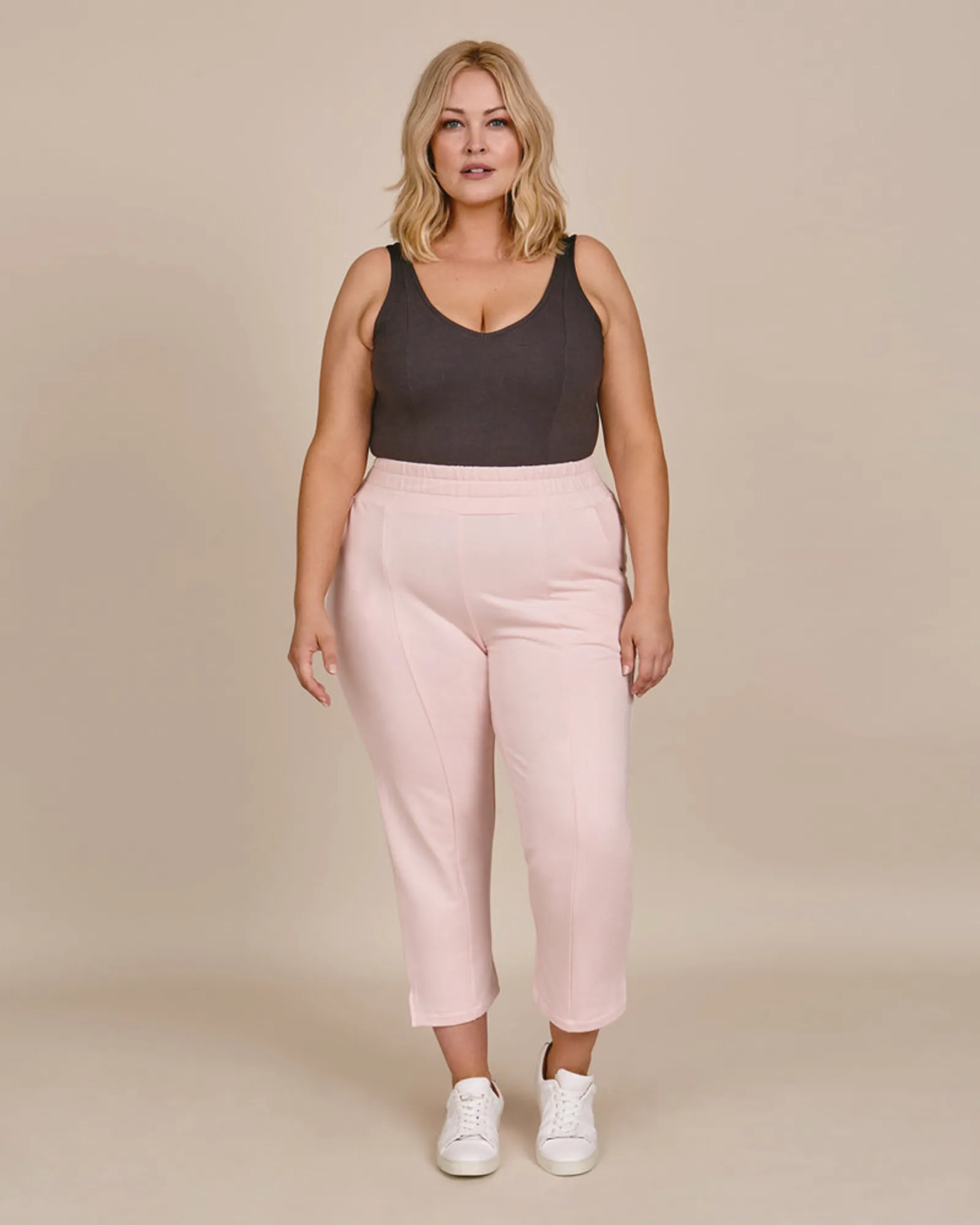 Leah Crop Sweatpant | Rose