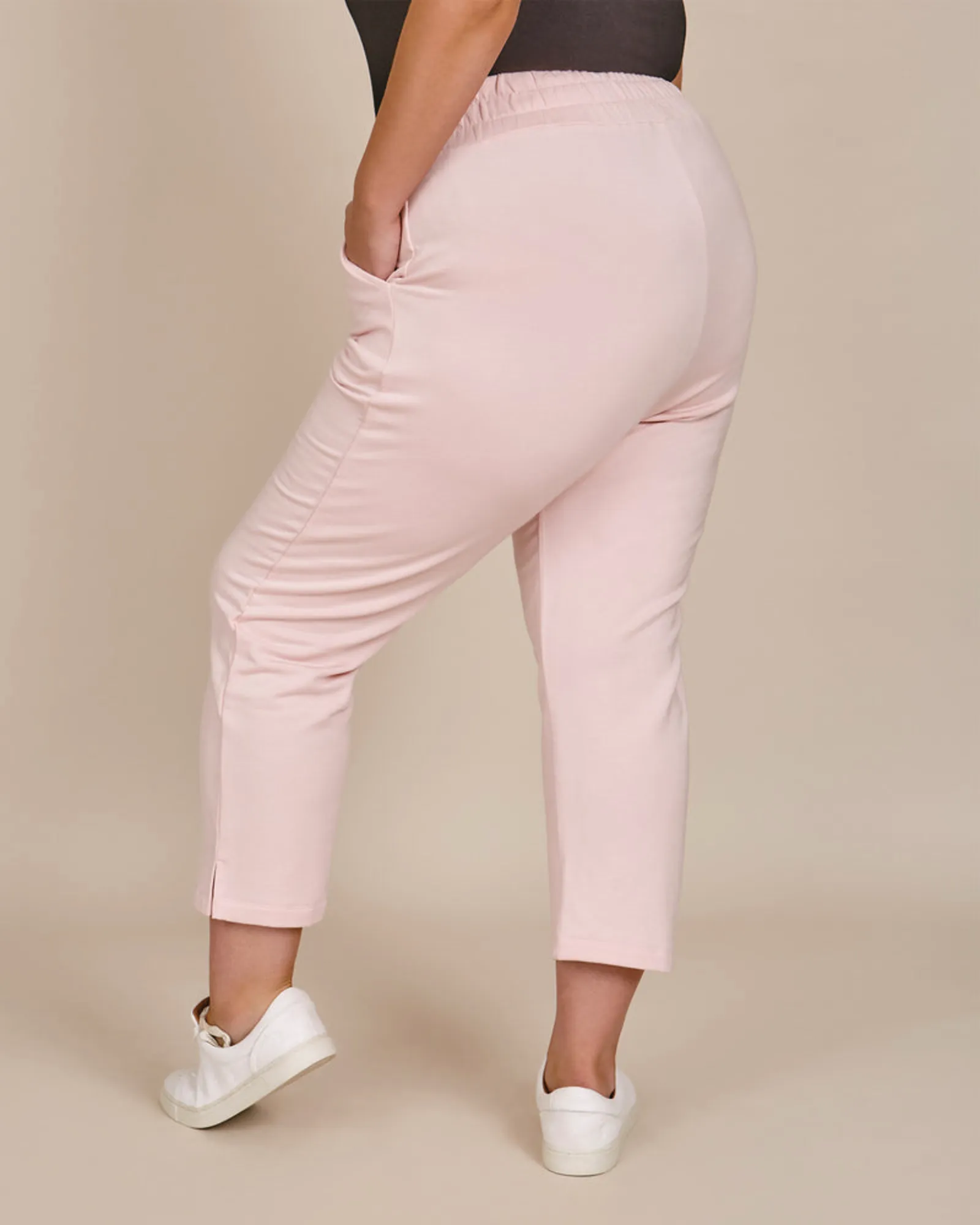 Leah Crop Sweatpant | Rose