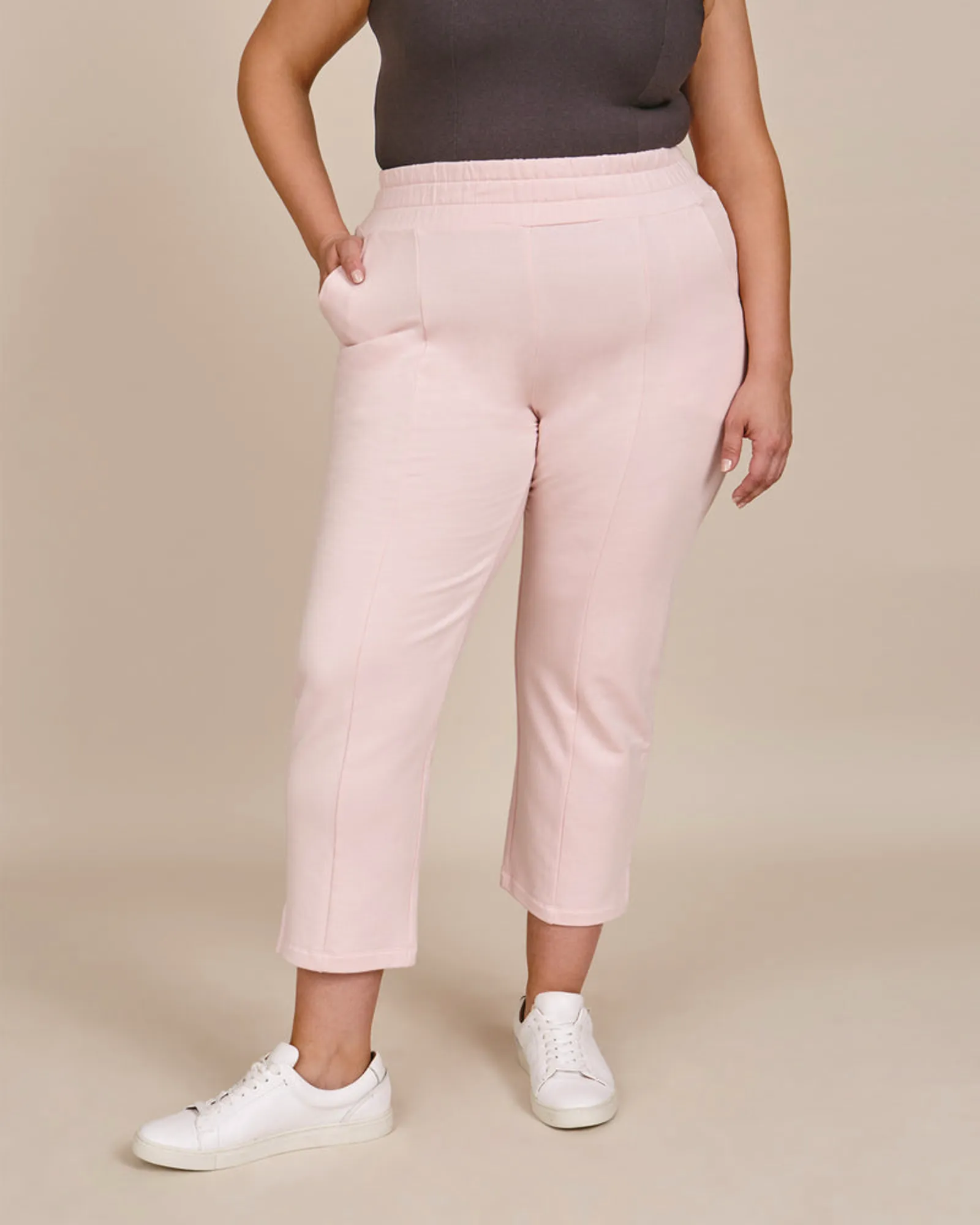 Leah Crop Sweatpant | Rose