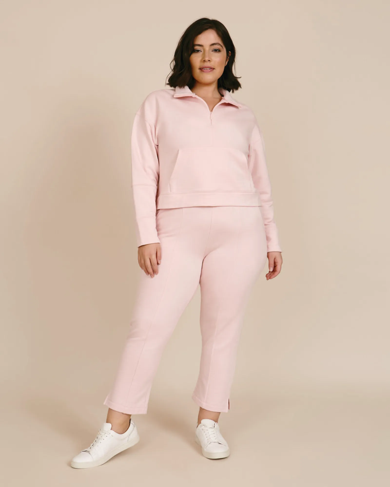 Leah Crop Sweatpant | Rose