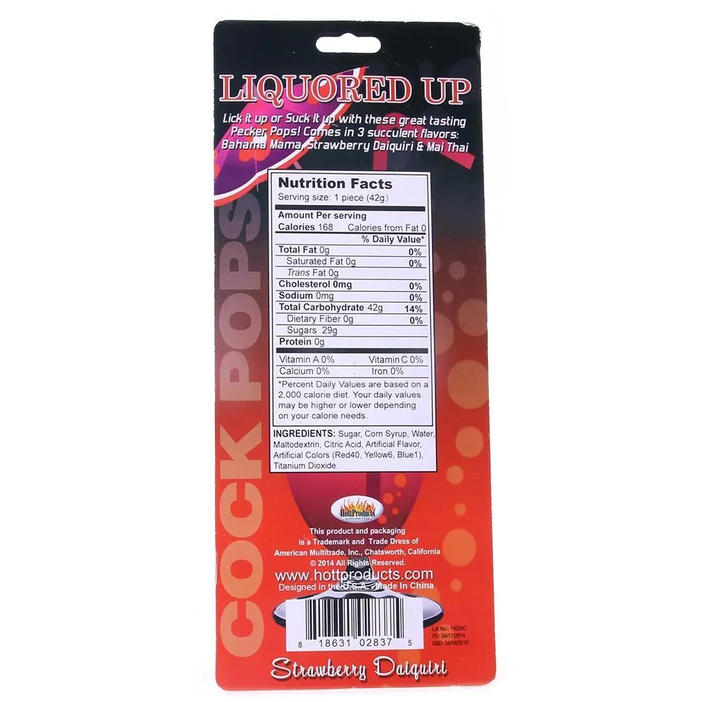 Liquored Up Cock Pop in Strawberry Daiquiri