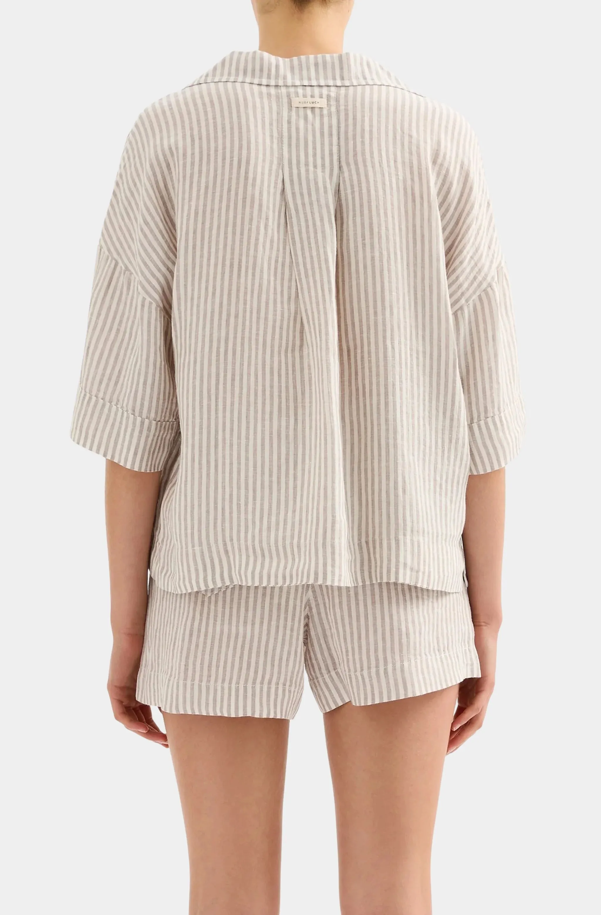 Lounge Stripe Linen Shirt