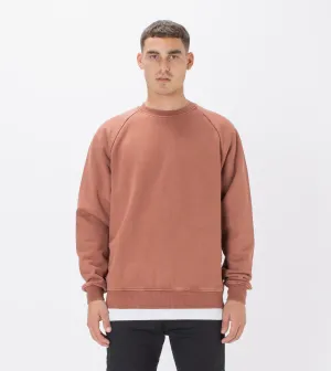 Lowgo Raglan Crew Sweat GD Terracotta