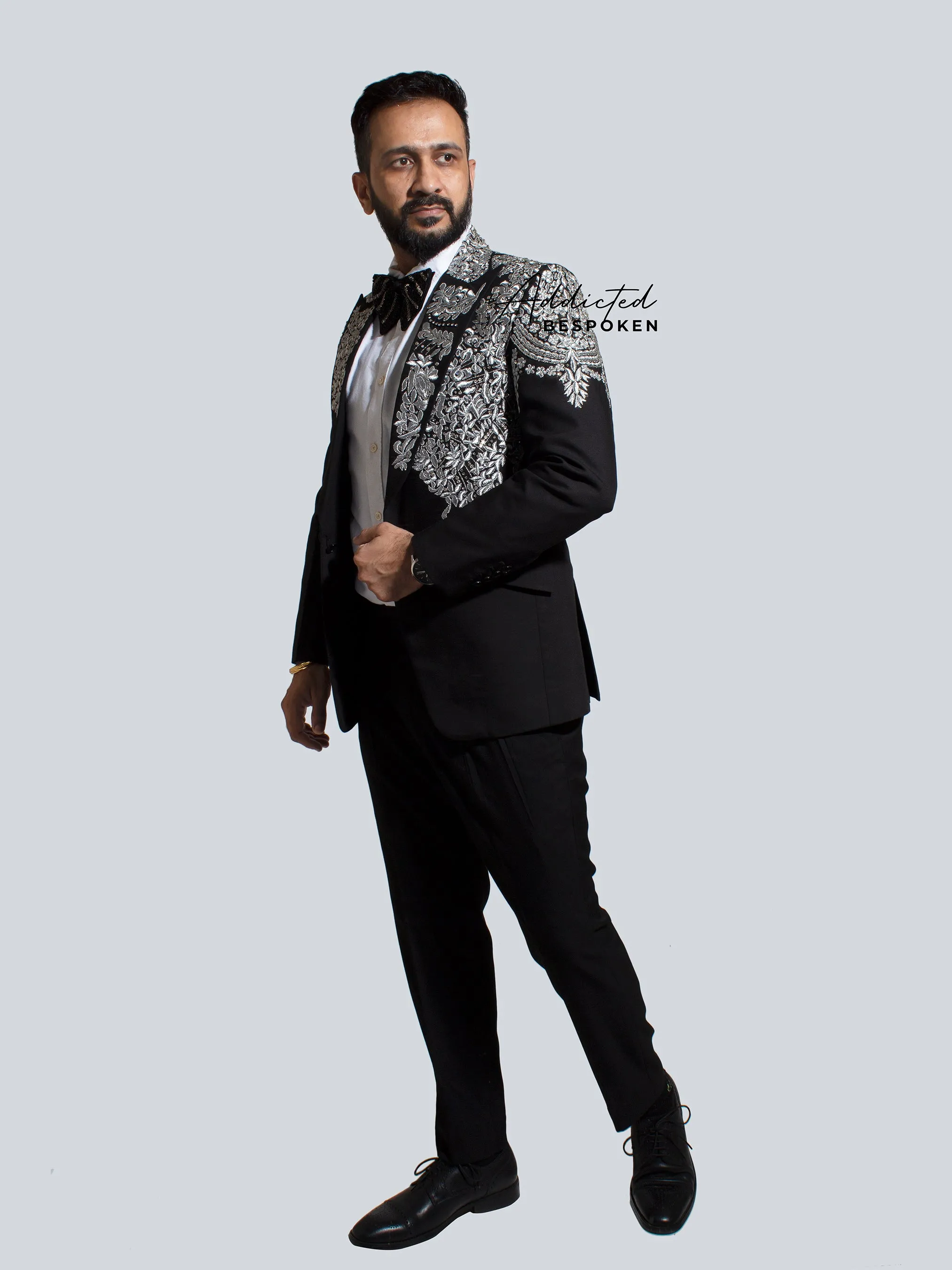 Luxe Embroidered Evening Suit