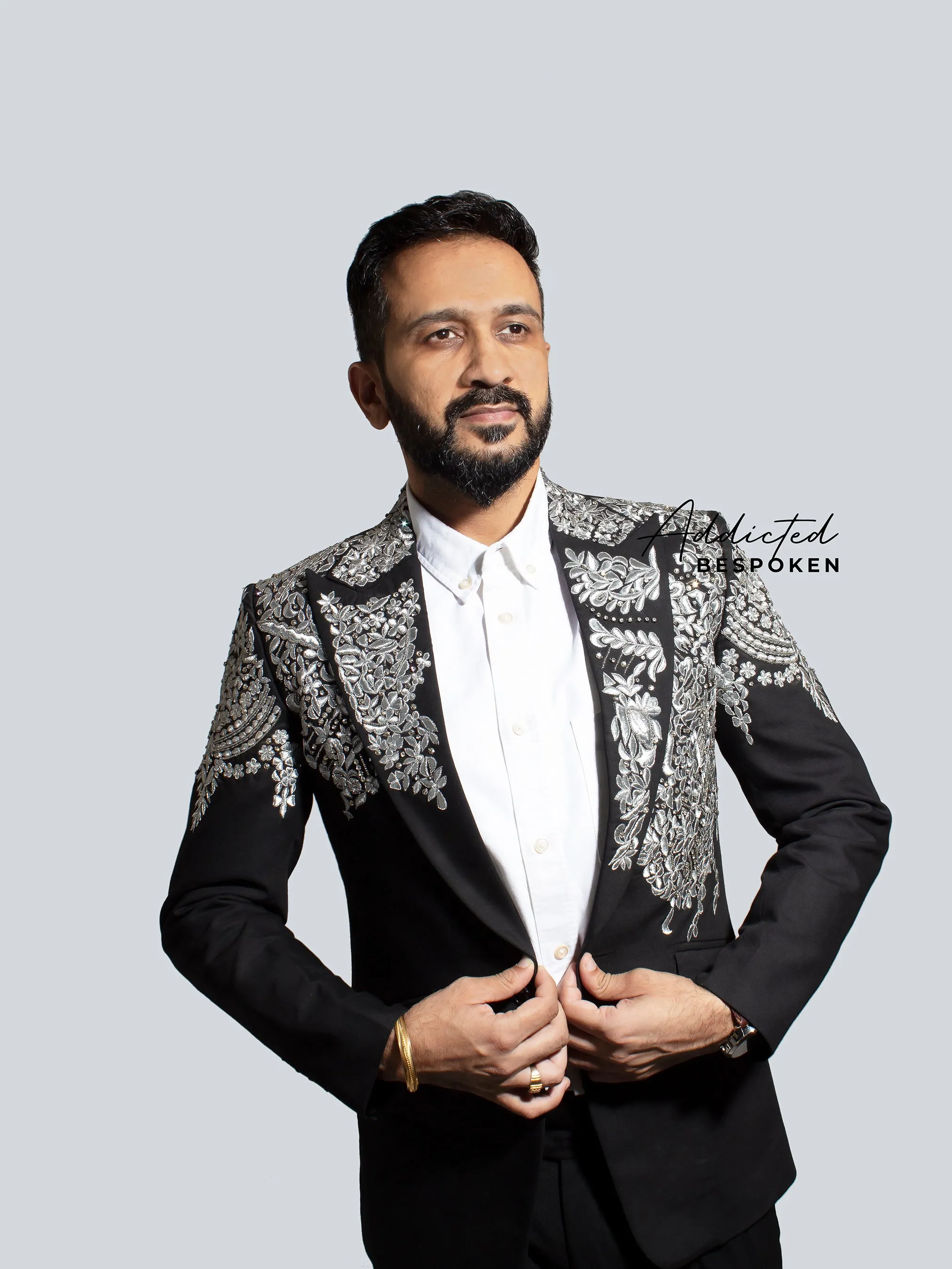 Luxe Embroidered Evening Suit