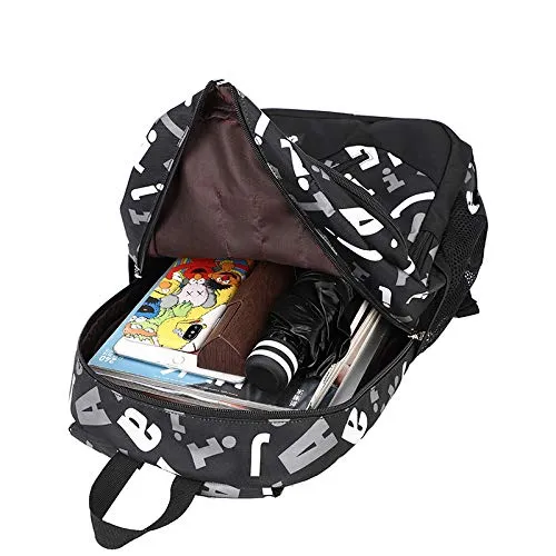 Meetbelify 3pcs Kids Rolling Backpacks Luggage Six Wheels Trolley School Bags ... (Black)