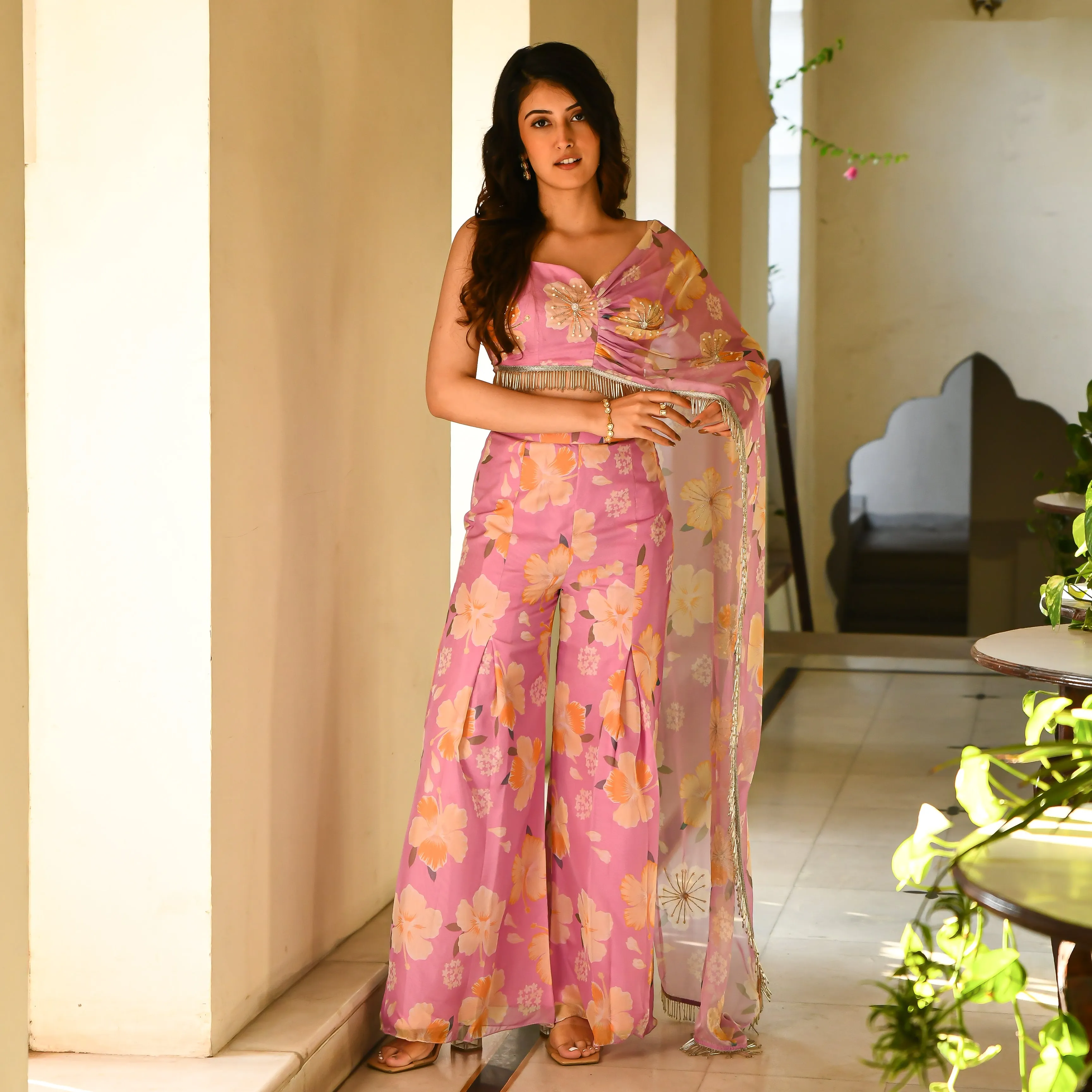 MERAKE DRAPE BLOUSE SET