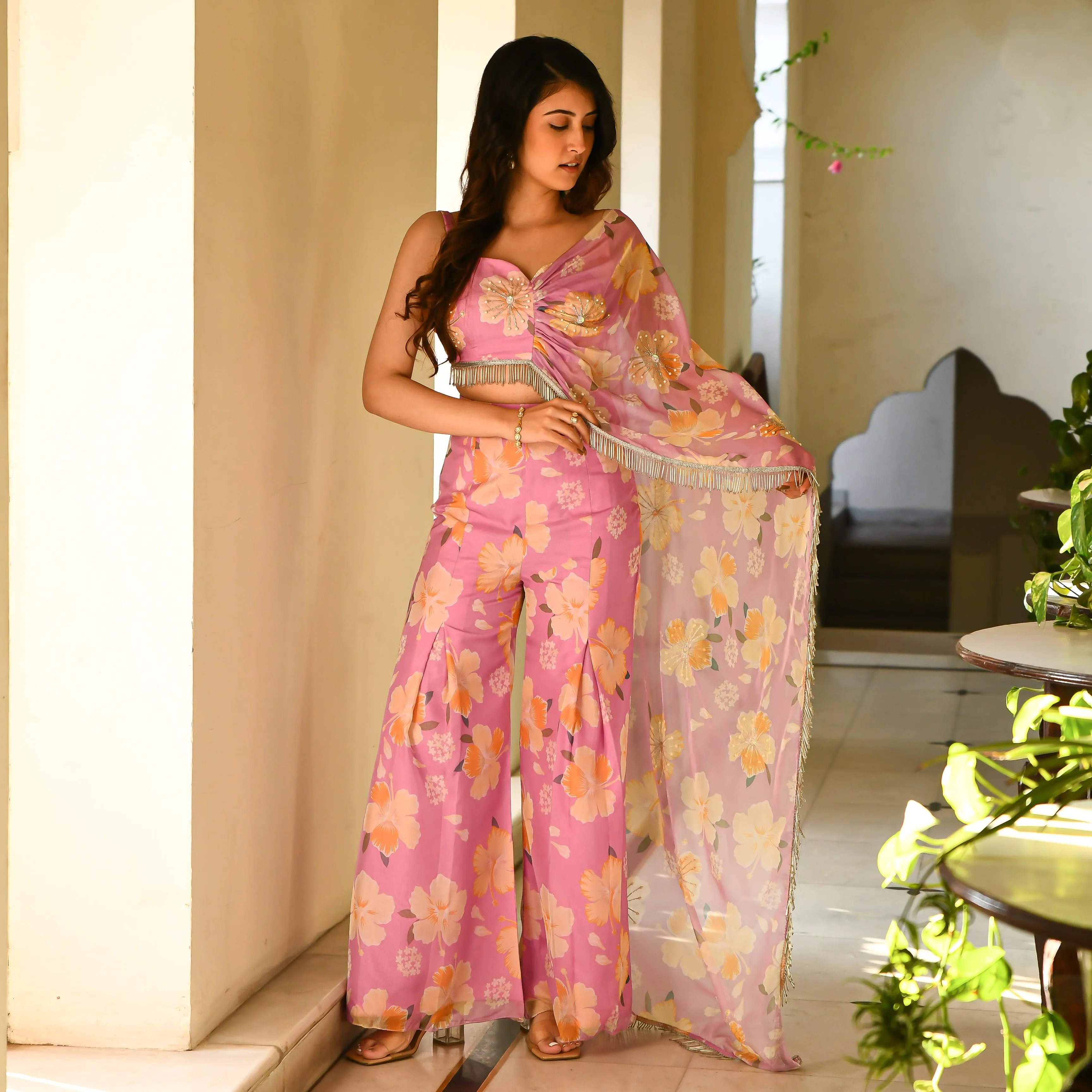 MERAKE DRAPE BLOUSE SET