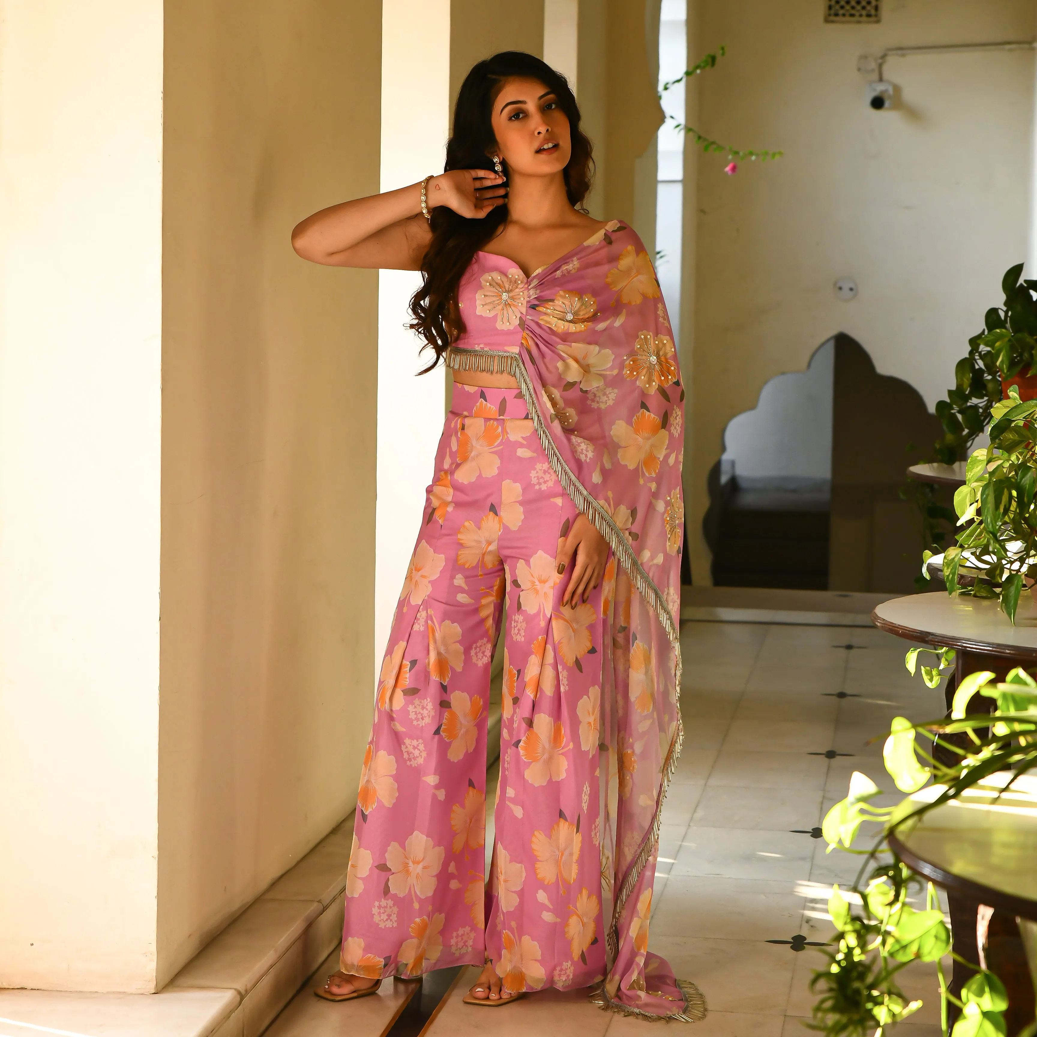 MERAKE DRAPE BLOUSE SET