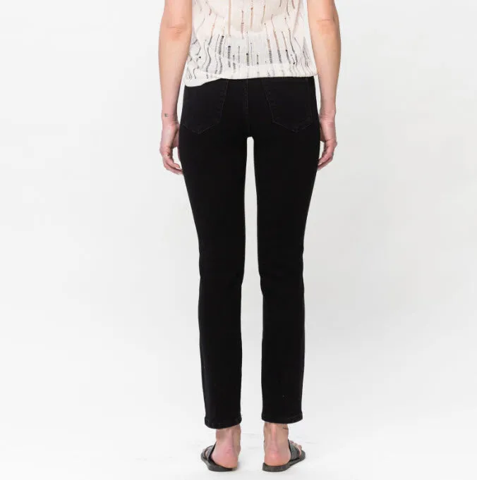 Mid-Rise Black Slim Fit Jeans