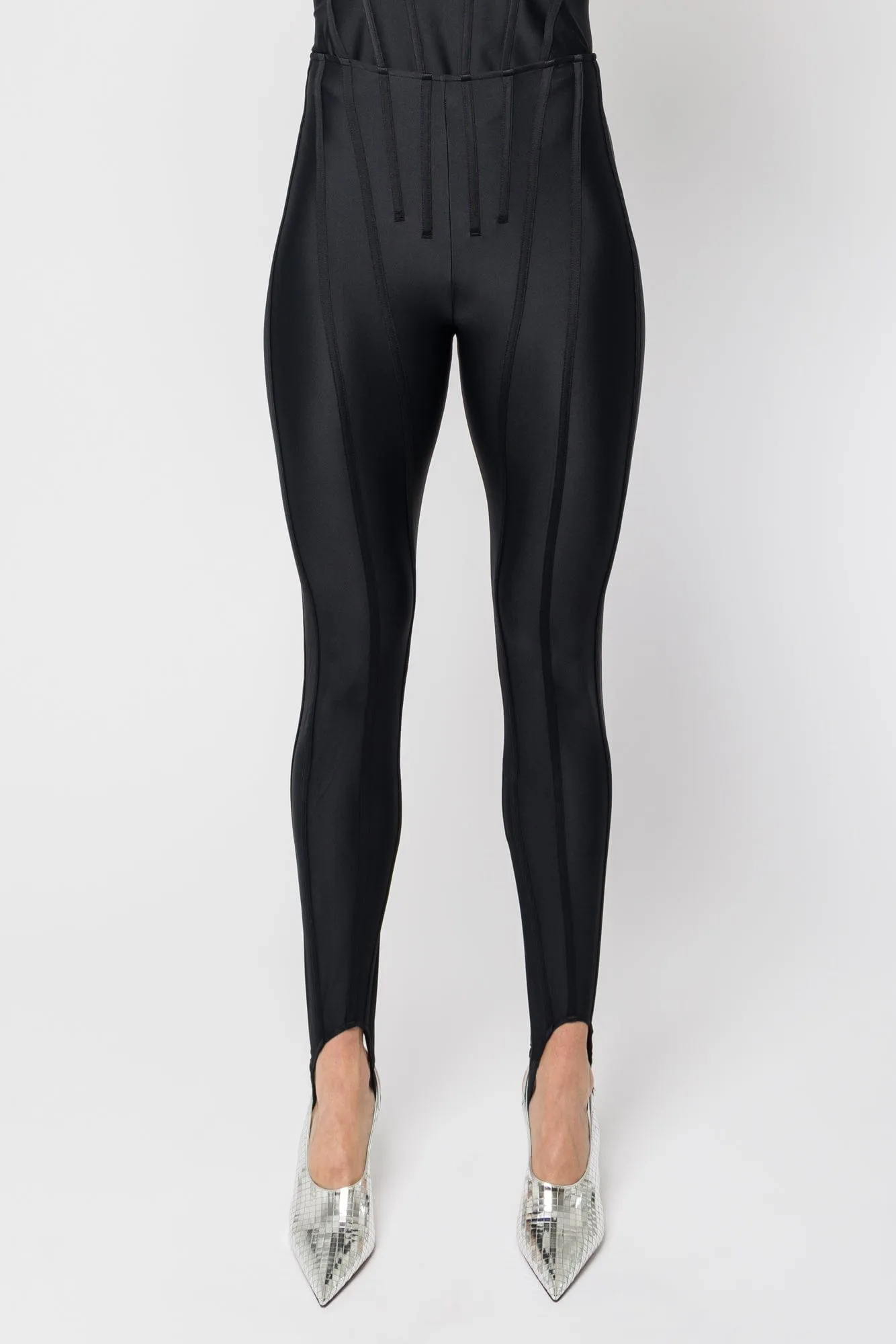 Mugler Eco Sport Lycra Leggings in Black SS25