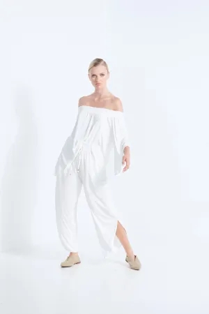 Naevia Off the Shoulder Top - White Dew (Plus Size)