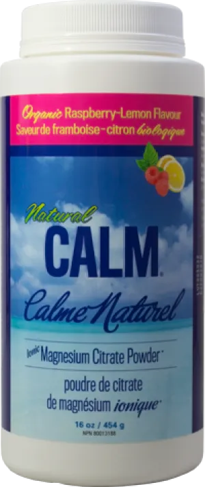 Natural Calm Magnesium Citrate Powder Raspberry-Lemon (454g)