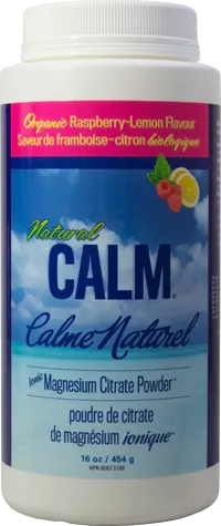 Natural Calm Magnesium Citrate Powder Raspberry-Lemon (454g)