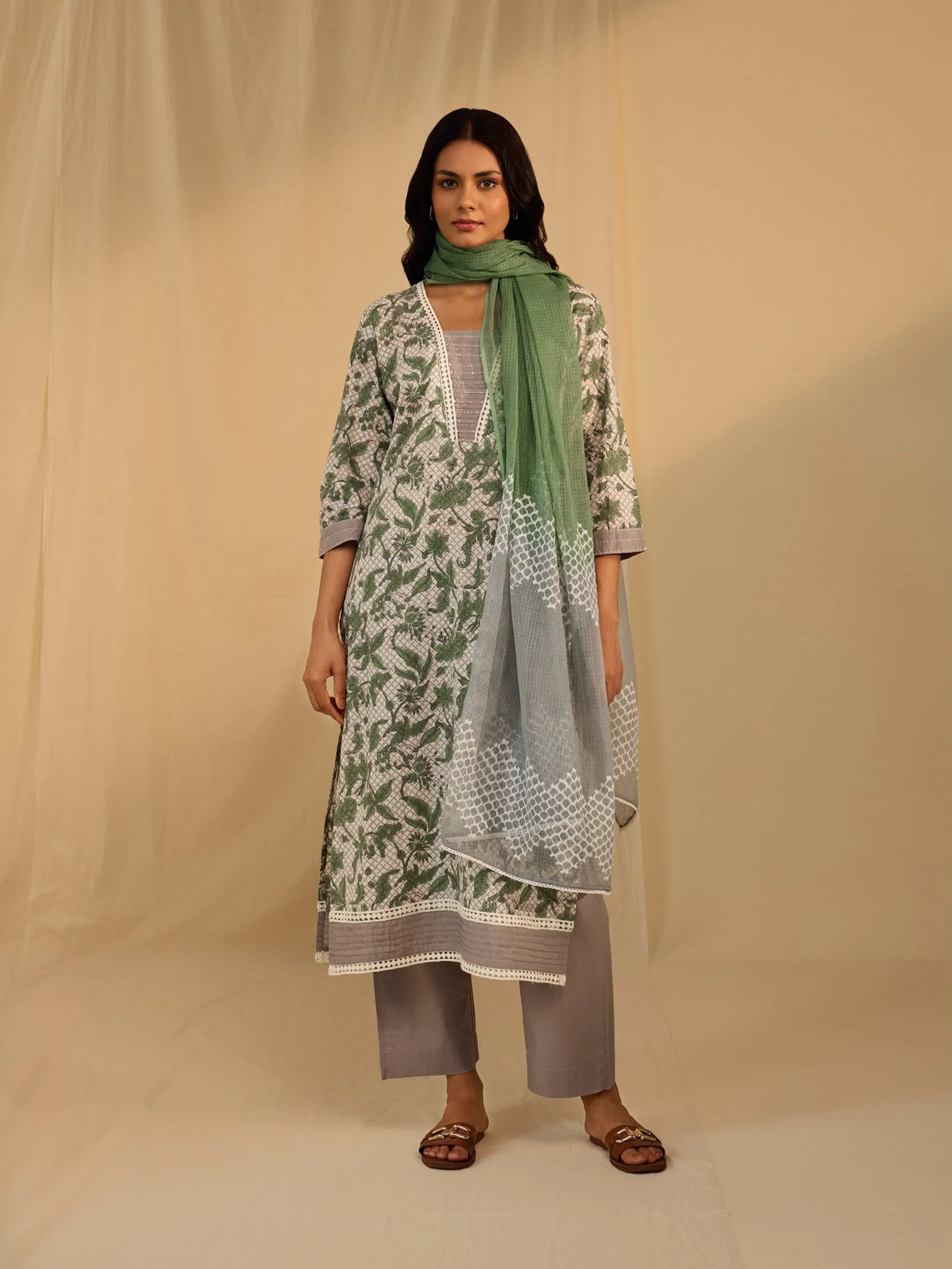 Parakeets Kota Dupatta