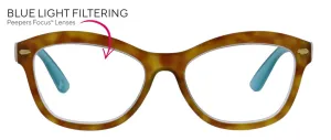 PEEPERS READING GLASSES MONTEREY BAY HONEY TORTOISE TEAL