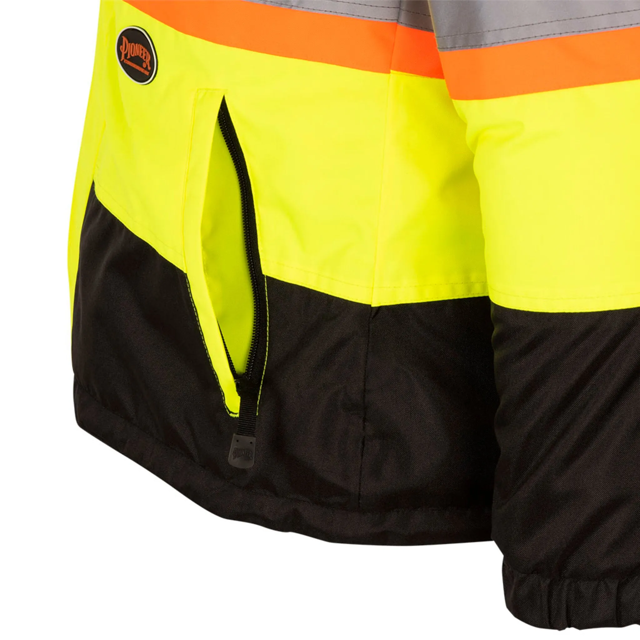Pioneer Men's Hi-Vis Reversible Safety Jacket | Waterproof, Breathable, Reflective, Dual-Sided Design | Versatile Workwear | Sizes S-4XL