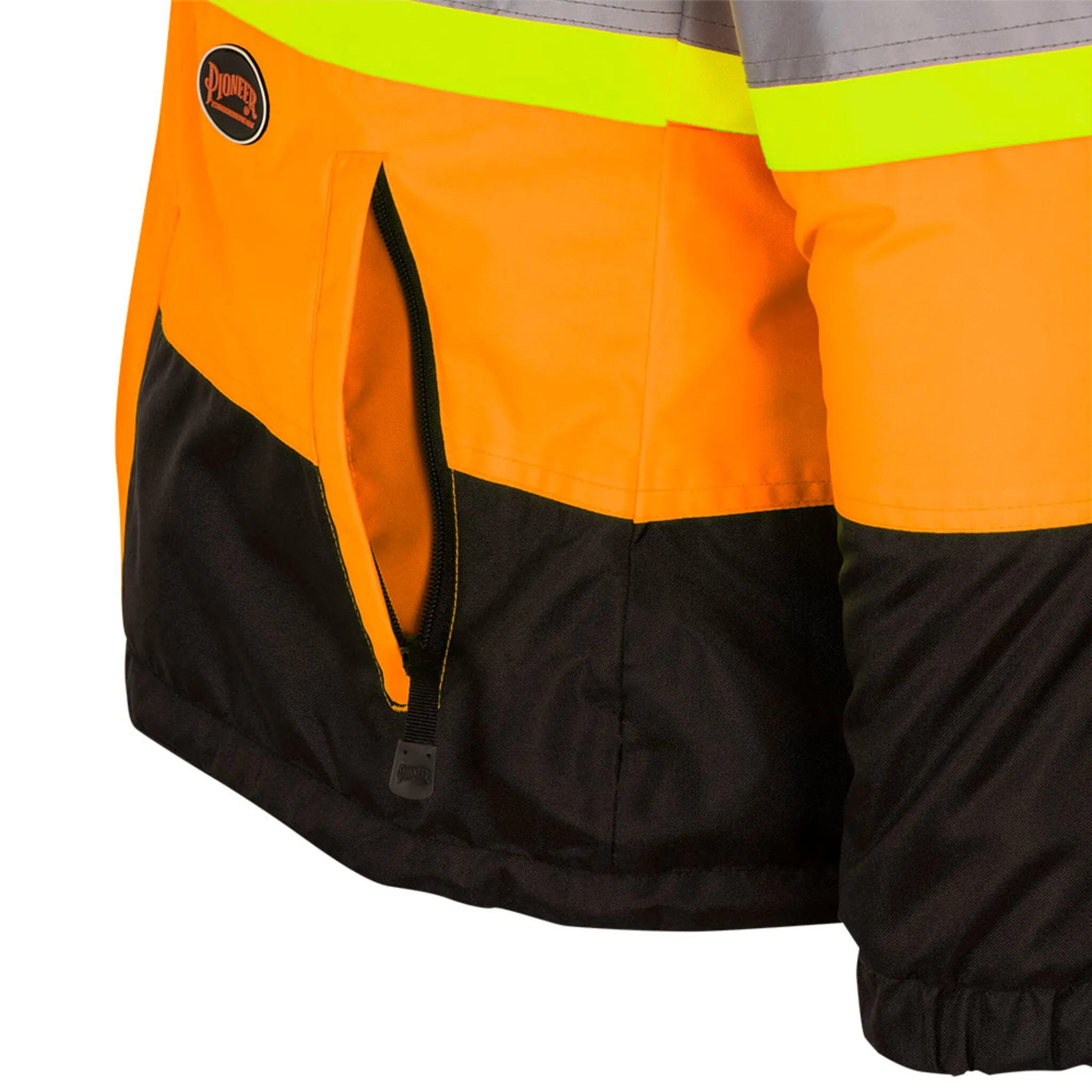 Pioneer Men's Hi-Vis Reversible Safety Jacket | Waterproof, Breathable, Reflective, Dual-Sided Design | Versatile Workwear | Sizes S-4XL