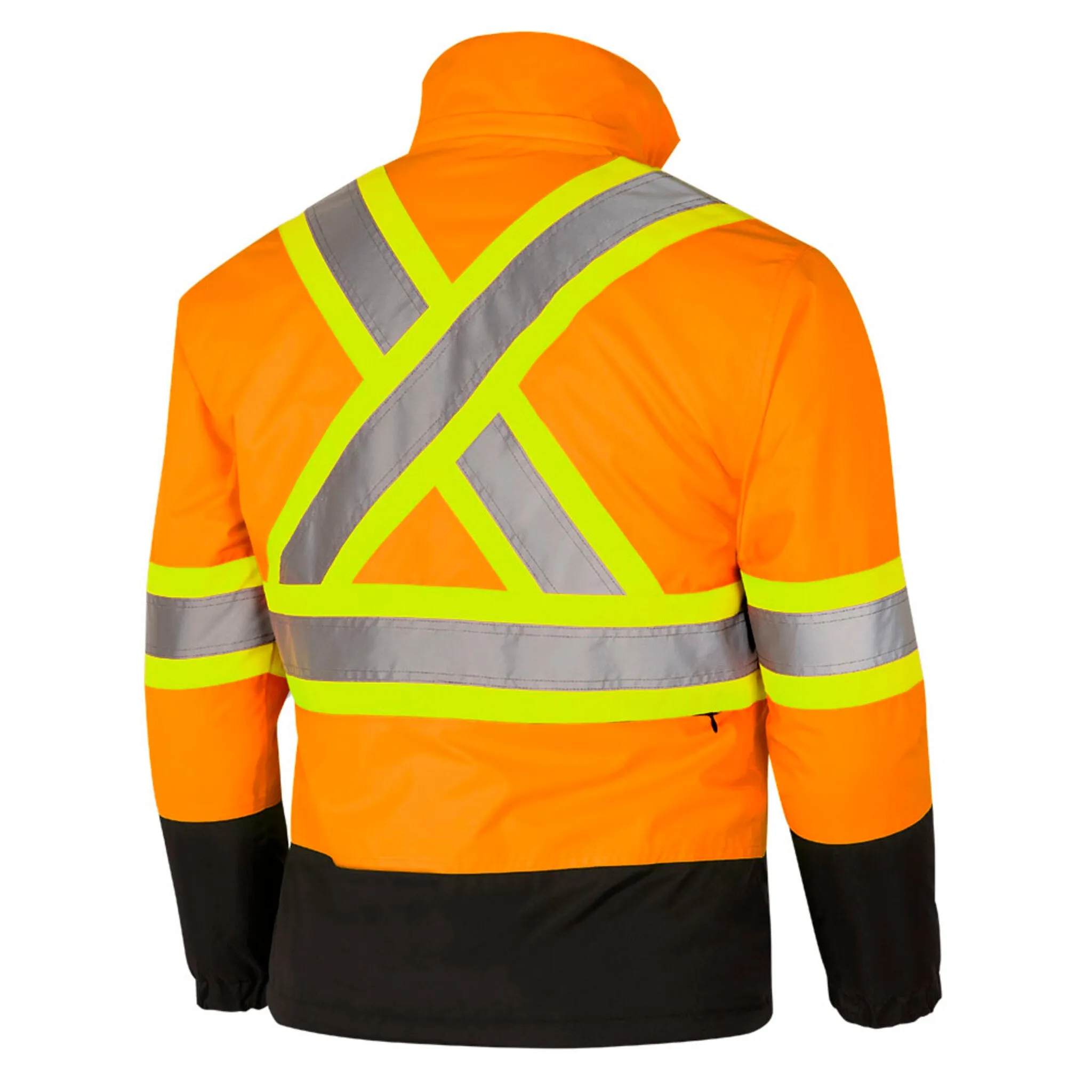 Pioneer Men's Hi-Vis Reversible Safety Jacket | Waterproof, Breathable, Reflective, Dual-Sided Design | Versatile Workwear | Sizes S-4XL