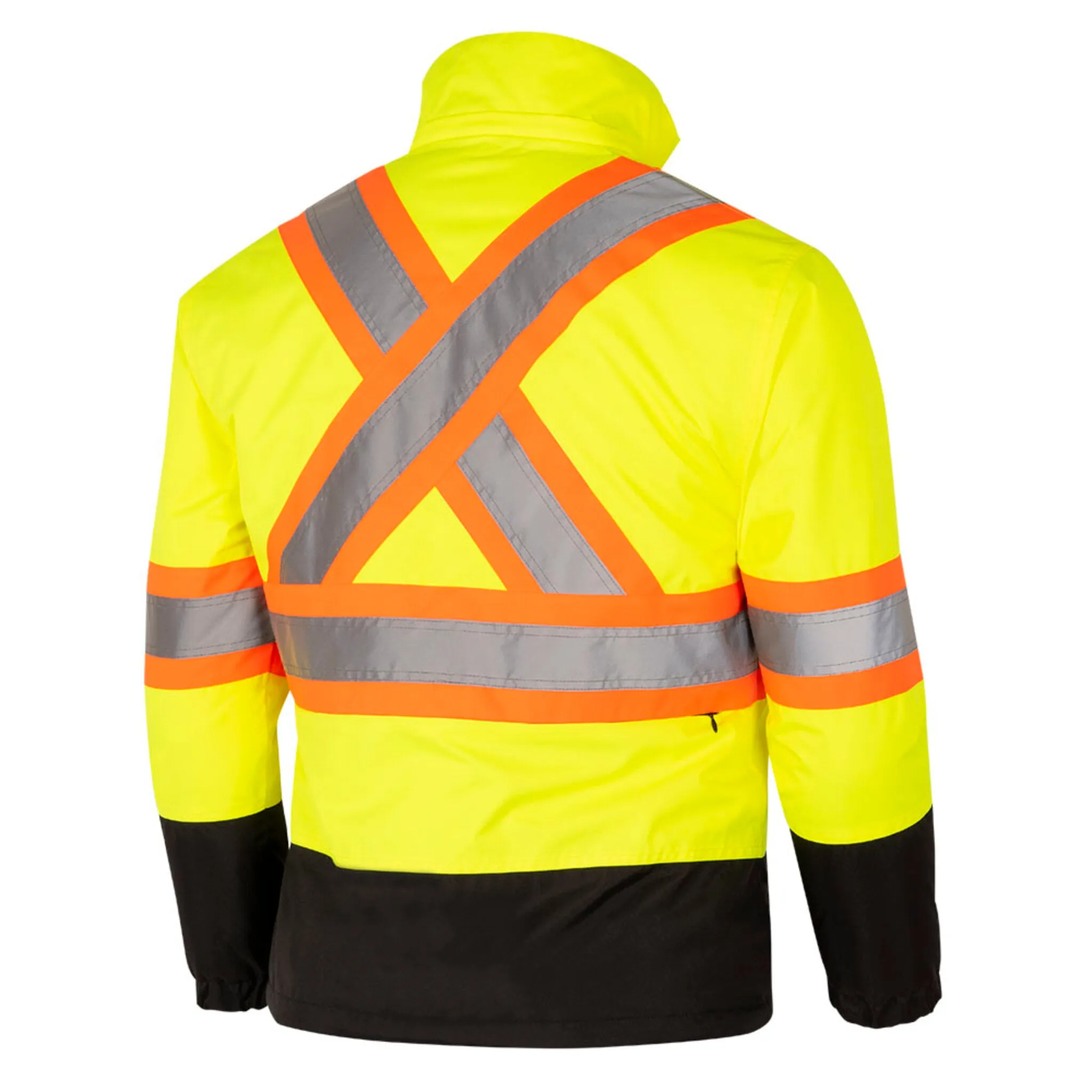 Pioneer Men's Hi-Vis Reversible Safety Jacket | Waterproof, Breathable, Reflective, Dual-Sided Design | Versatile Workwear | Sizes S-4XL