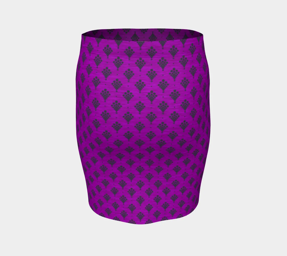 Plum Balloons Aloft Fitted Skirt