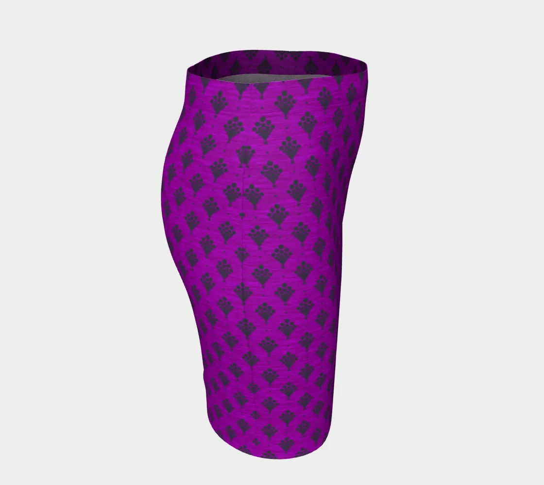 Plum Balloons Aloft Fitted Skirt