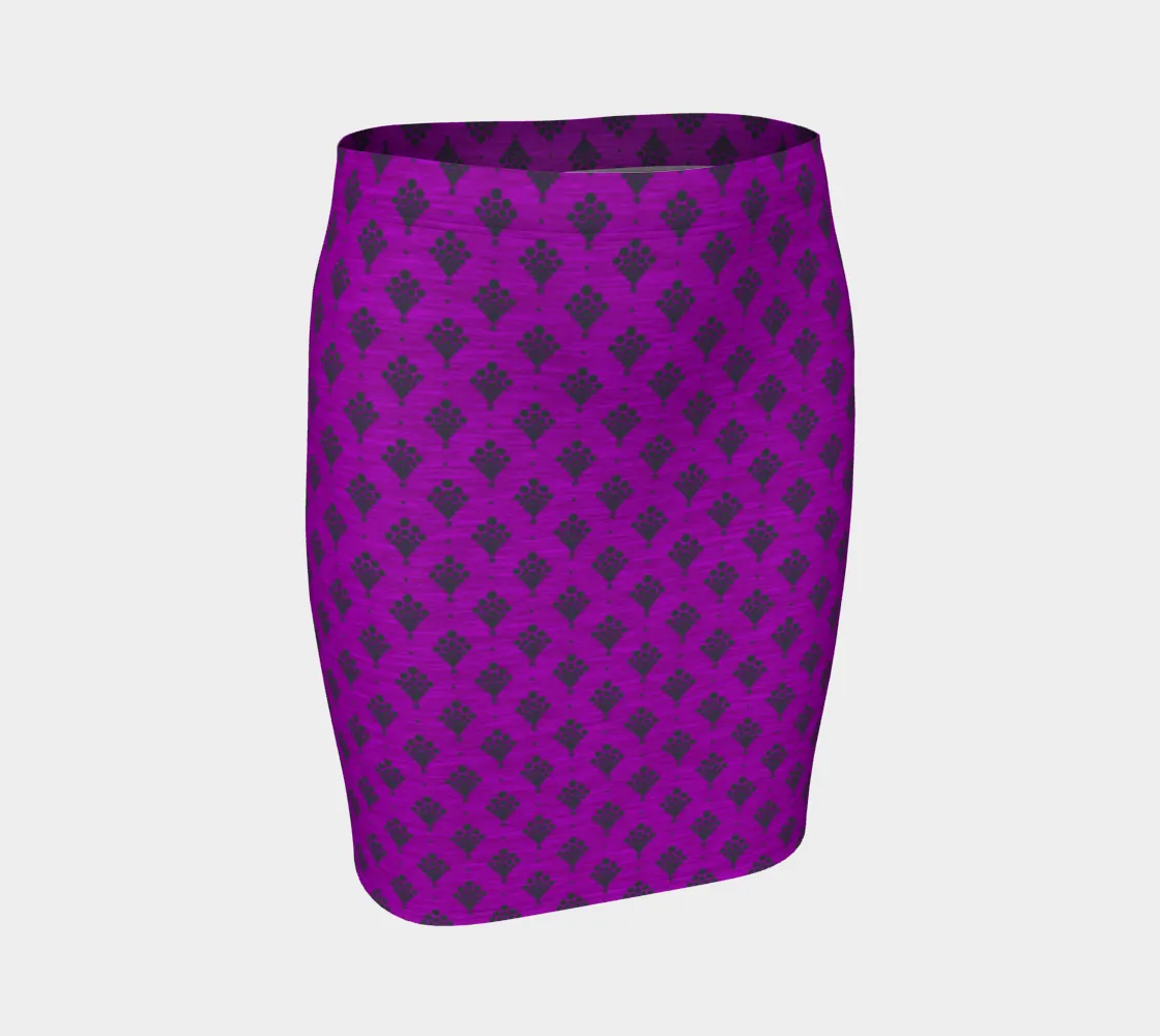 Plum Balloons Aloft Fitted Skirt