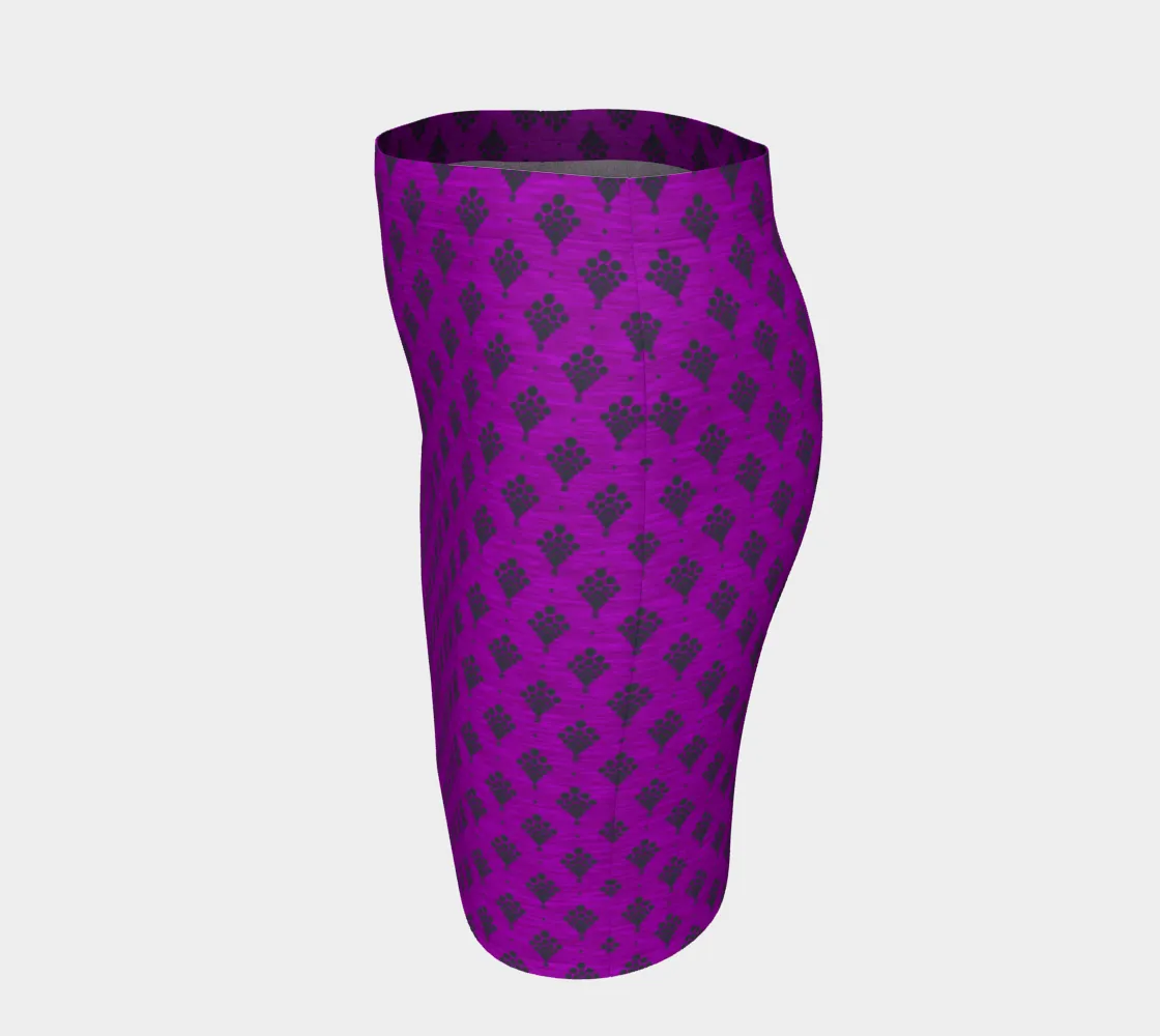 Plum Balloons Aloft Fitted Skirt