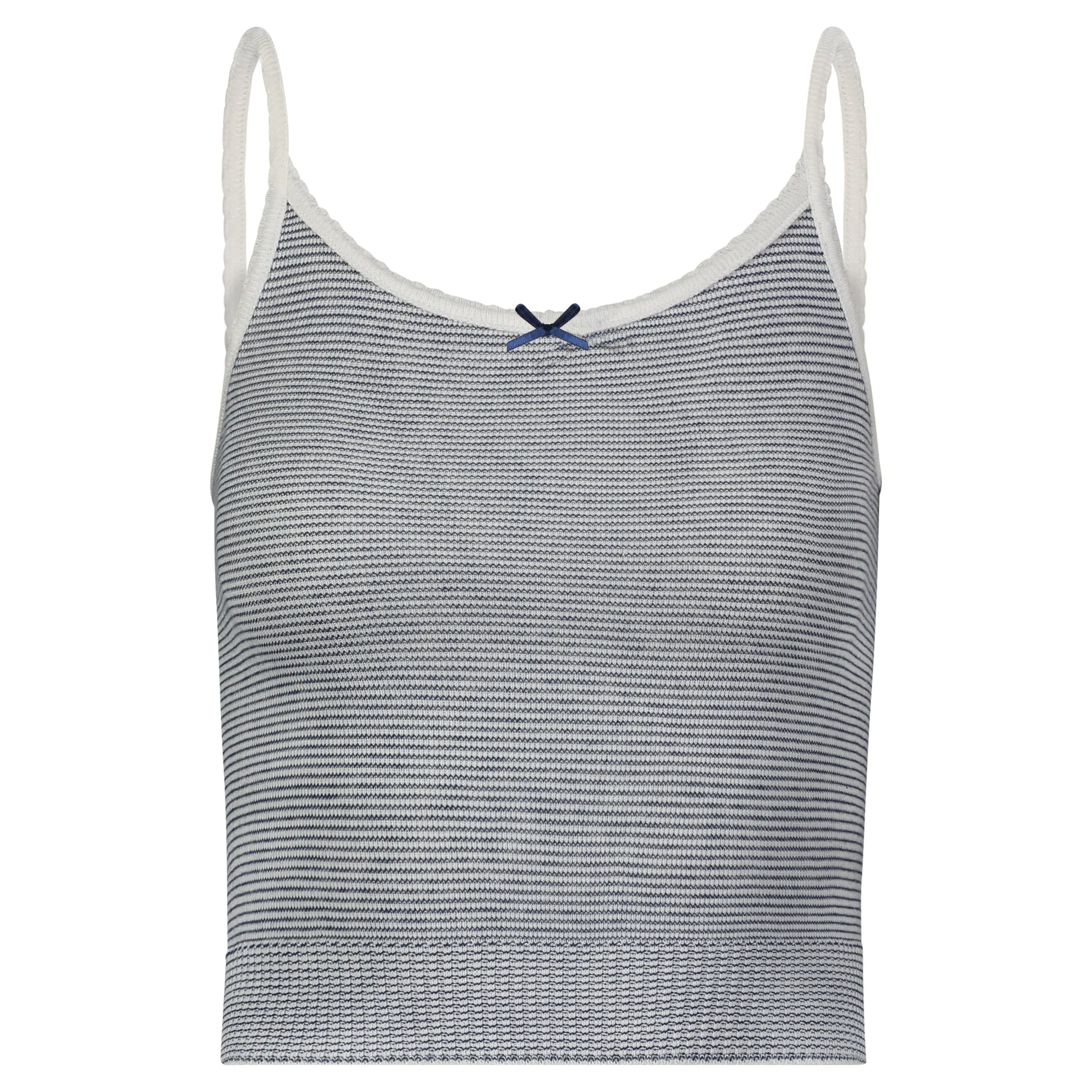 Polkadot CROP SCOOP CAMISOLE Navy Skinny Stripe
