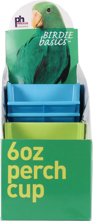 Prevue Hendryx Birdie Basics Bird Perch Cup - 6 oz - 12 pk - Pack of 12