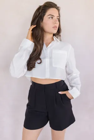 Richie Cropped Button Up Top