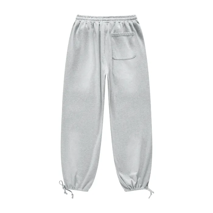 Royal-tz (Light Gray)Streetwear Heavyweight 445G Ombre Washed Drawstring Waist Fleece Joggers Universal Fit