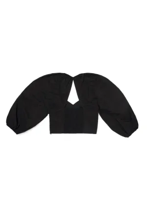 SAMPLE - Balloon Sleeve Bustier - Black