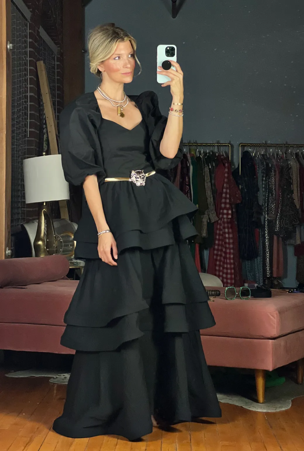 SAMPLE - Balloon Sleeve Bustier - Black