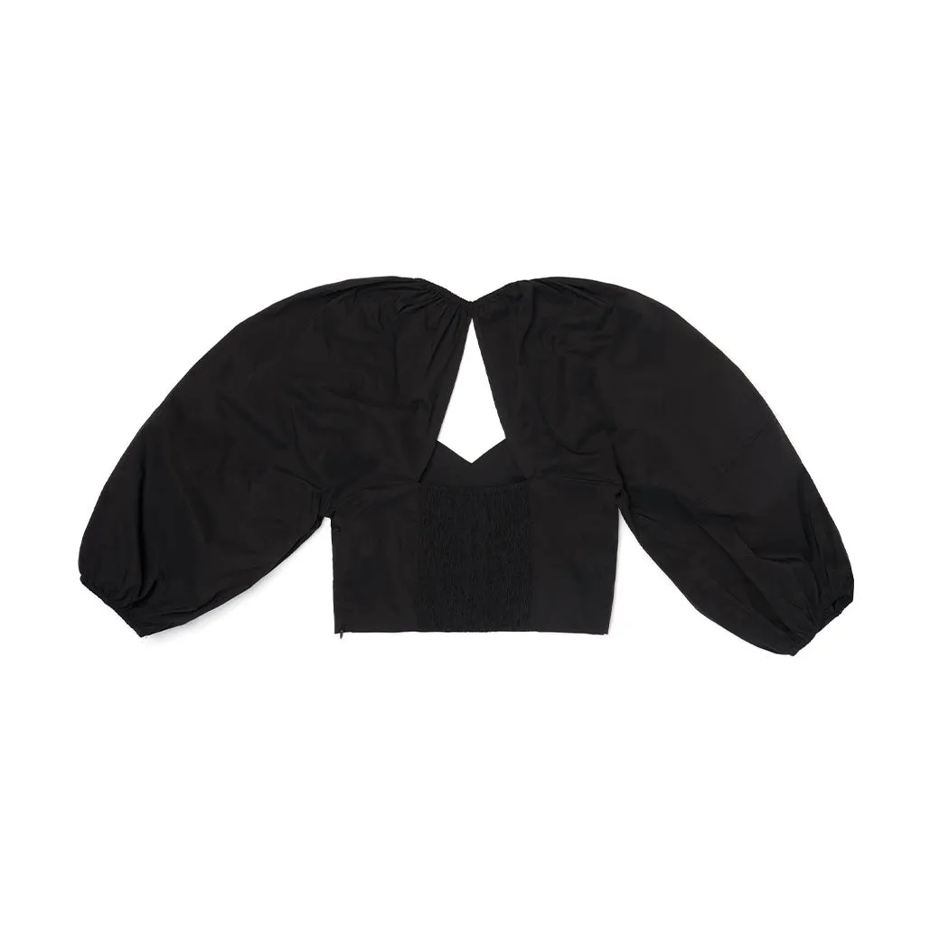 SAMPLE - Balloon Sleeve Bustier - Black