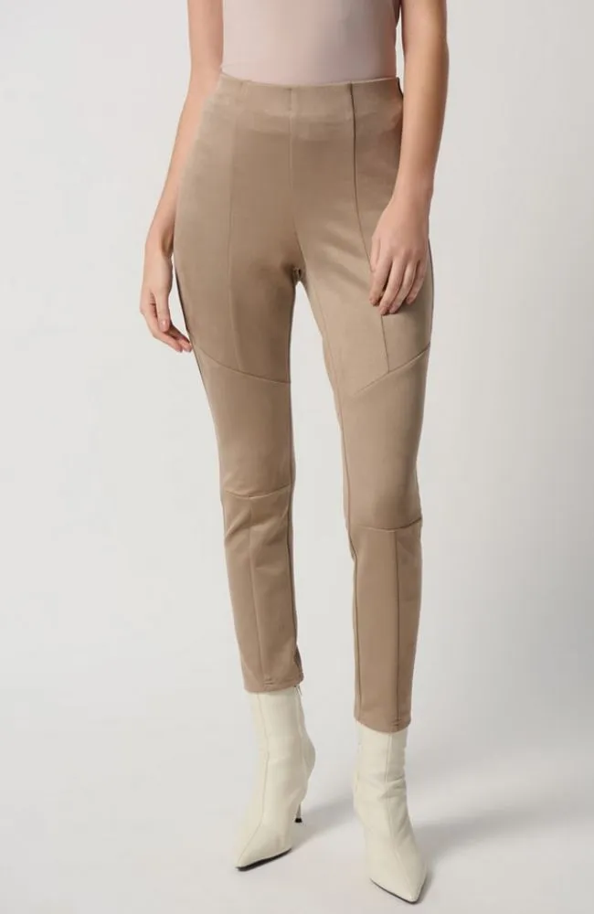 Scuba Suede Leggings With Knee