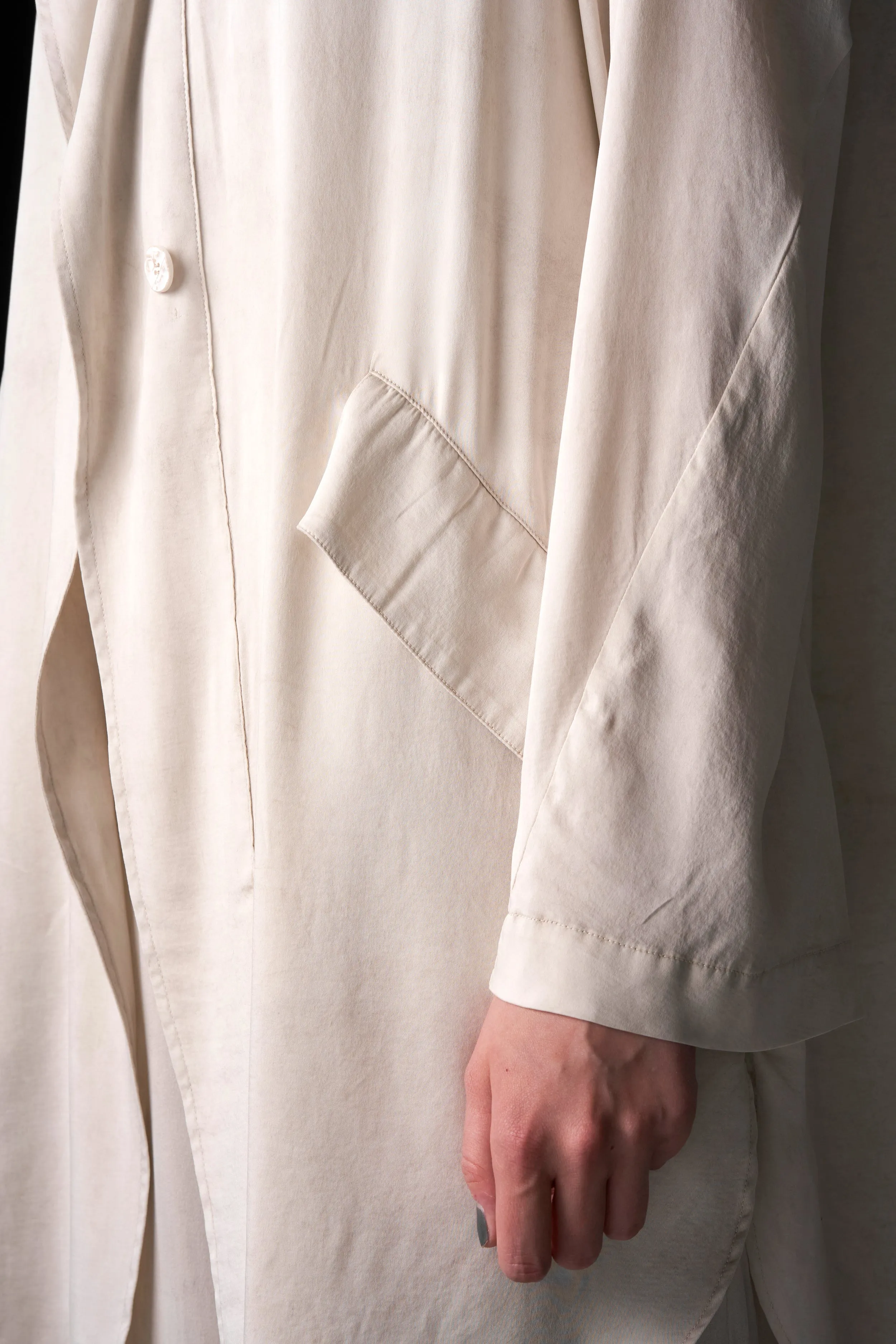 Silk Shirt Jacket Sand