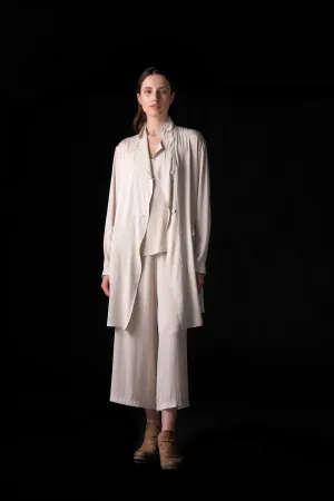 Silk Shirt Jacket Sand