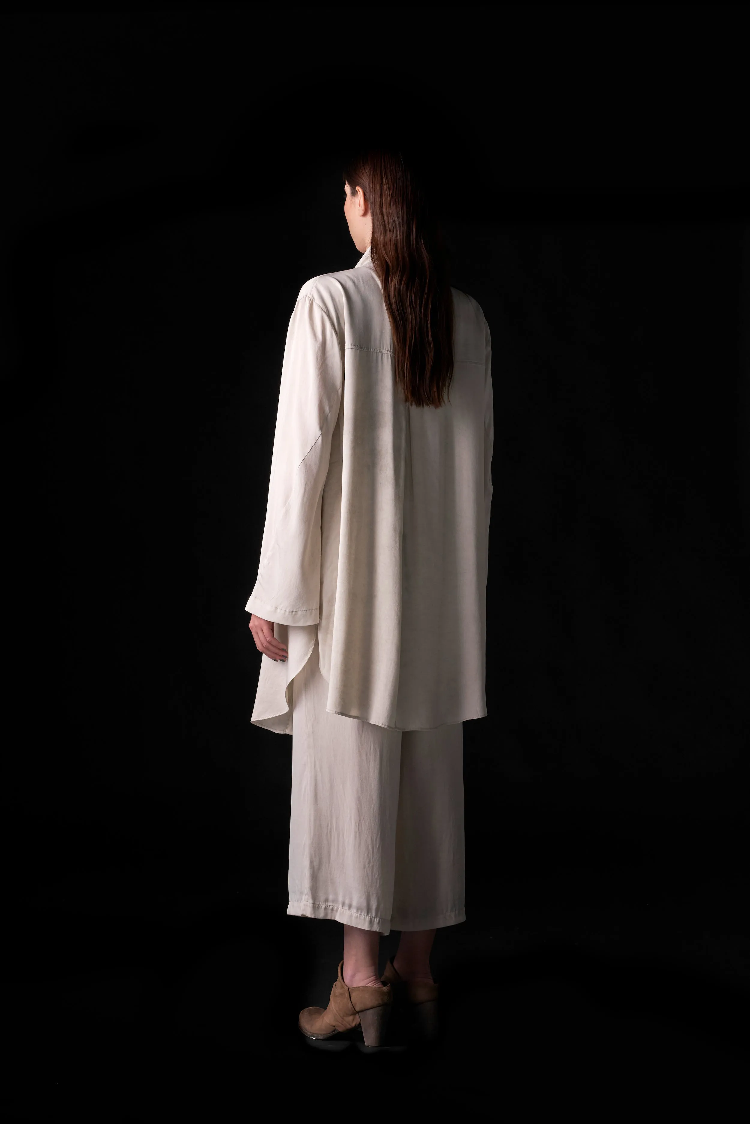 Silk Shirt Jacket Sand