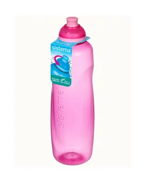 Sistema 600ML Helix Squeeze Bottle Pink