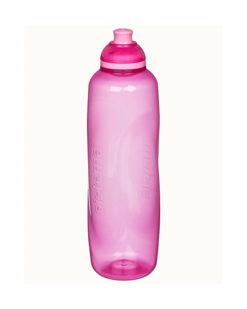 Sistema 600ML Helix Squeeze Bottle Pink