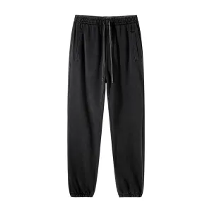 Solid Color Knit Washed Out Sweat Joggers