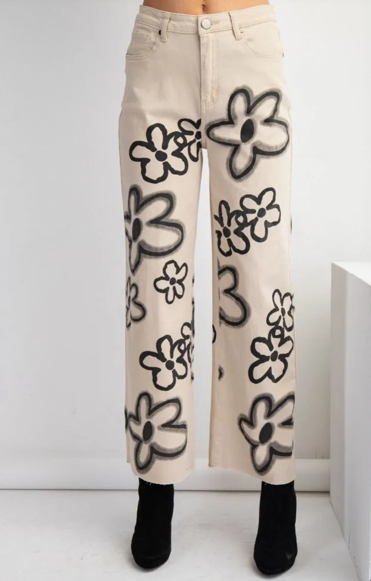 Stone Flower Jean - Easel