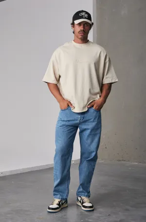 Straight Leg Denim - Blue