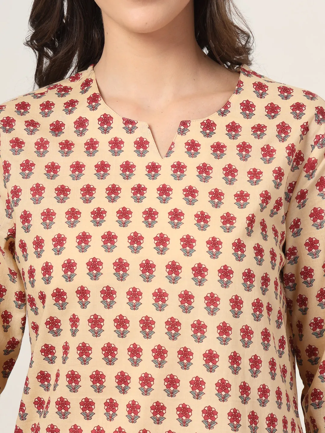 Style Quotient Women white and red printed night suit