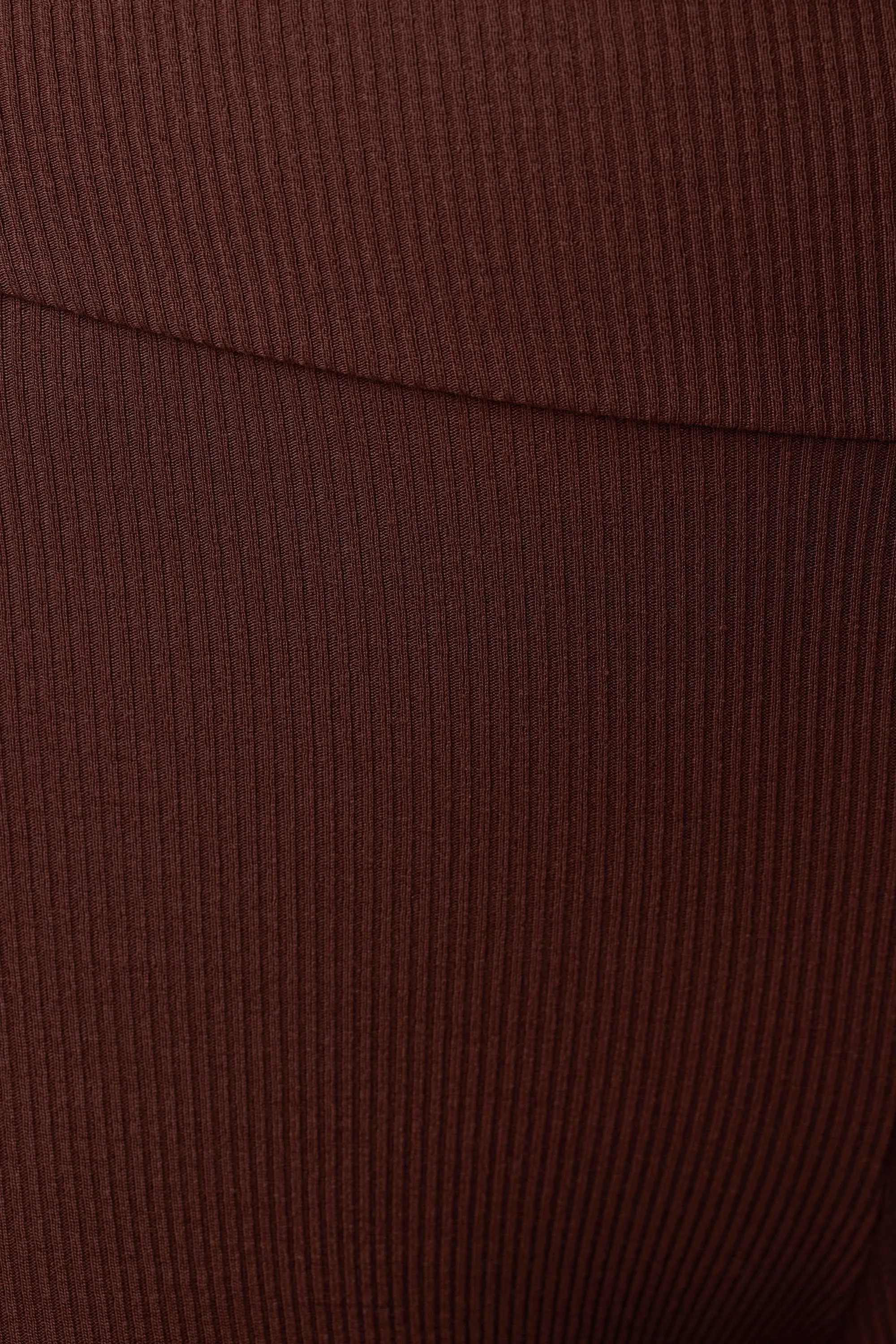 Tall Ribbed Modal High Waist Leggings in Espresso
