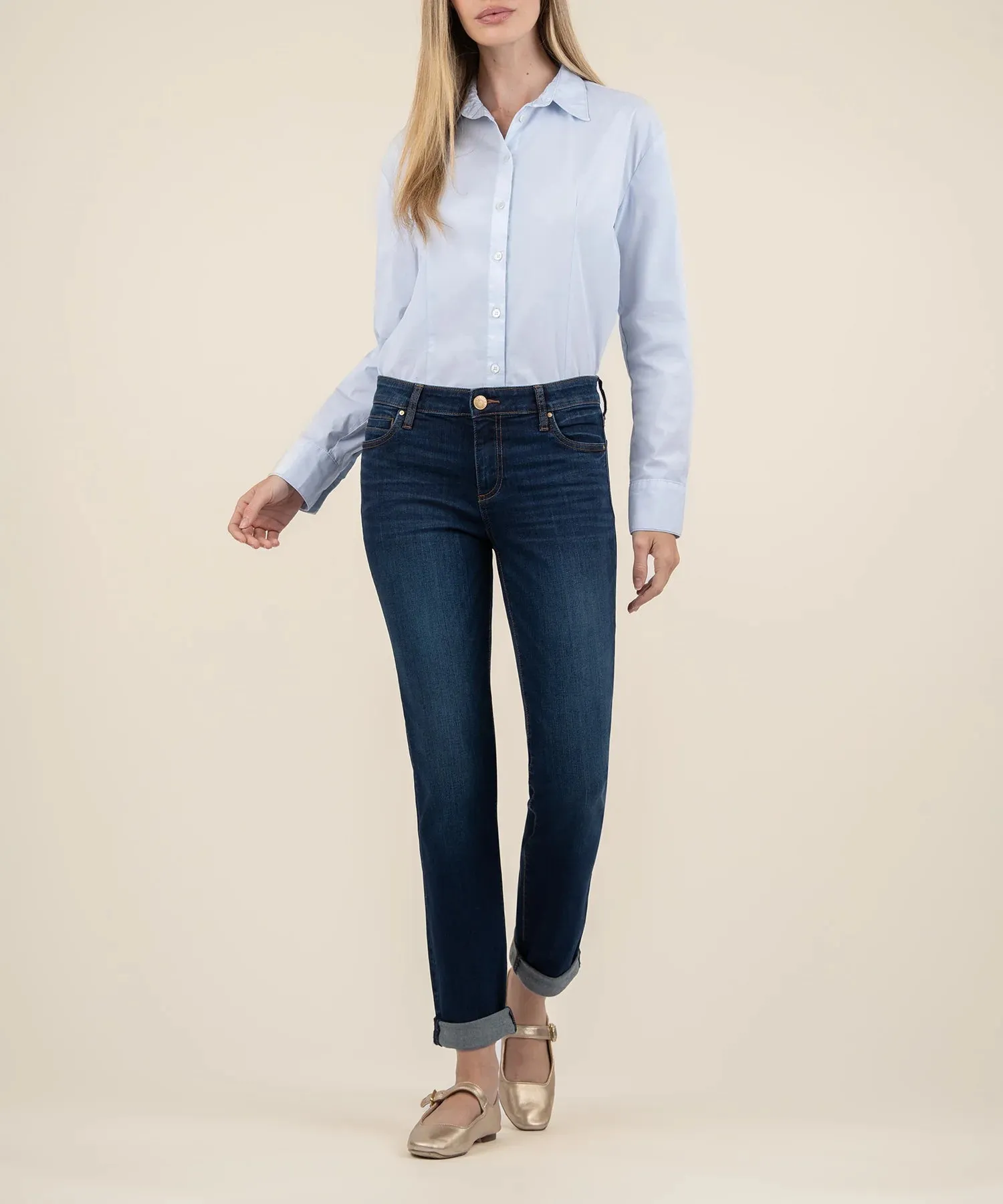 The Catherine Boyfriend Jeans - Abelia Wash