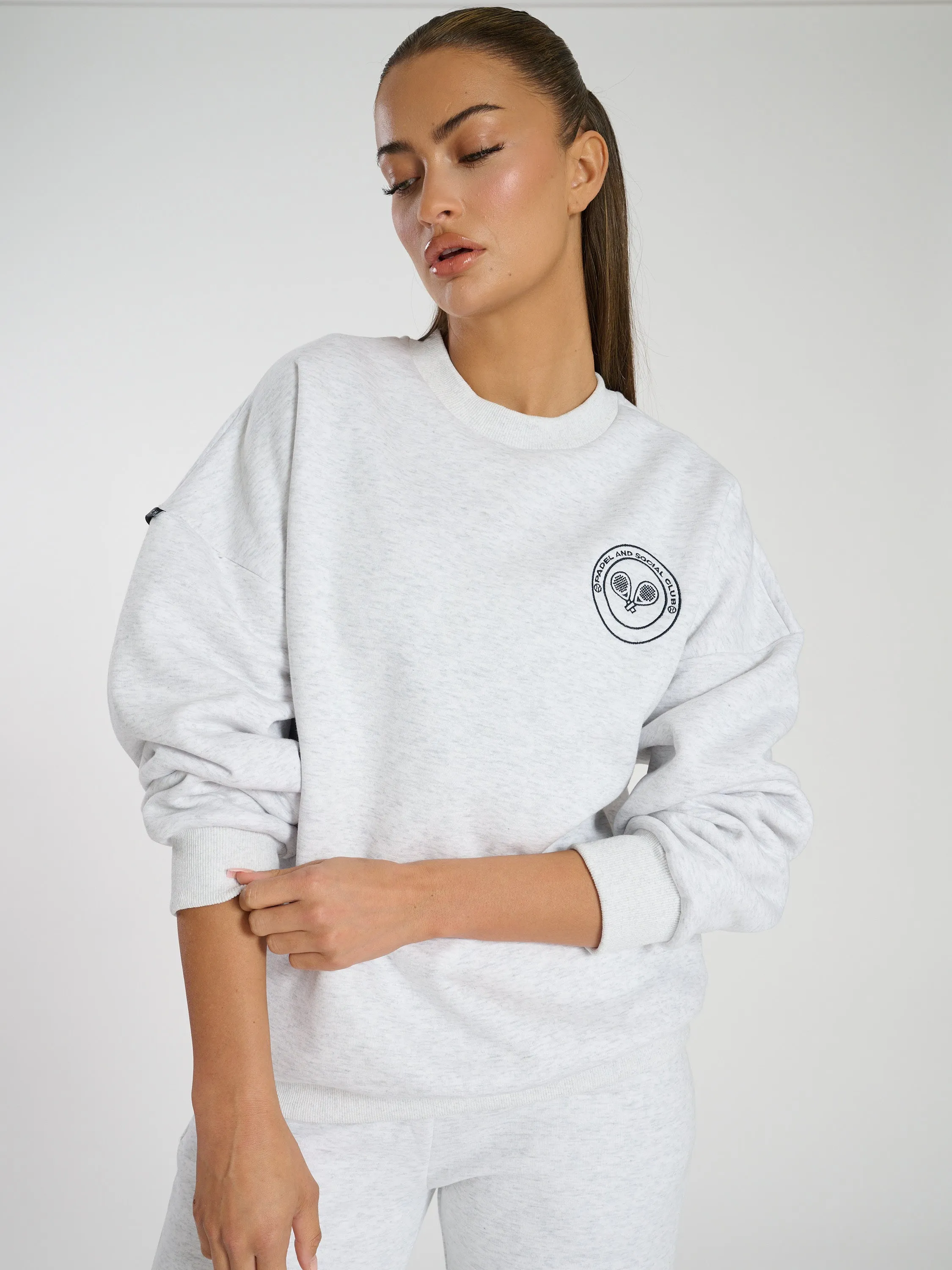 The 'Mellow' crew neck sweater in grey